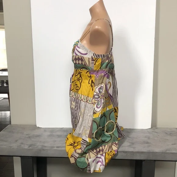 CABi Floral Patterned Beaded Summer Dress size 8 EUC ! - Picture 11 of 12